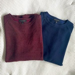 Set of 2 large mens Banana Republic ribbed thermal like long sleeve shirts